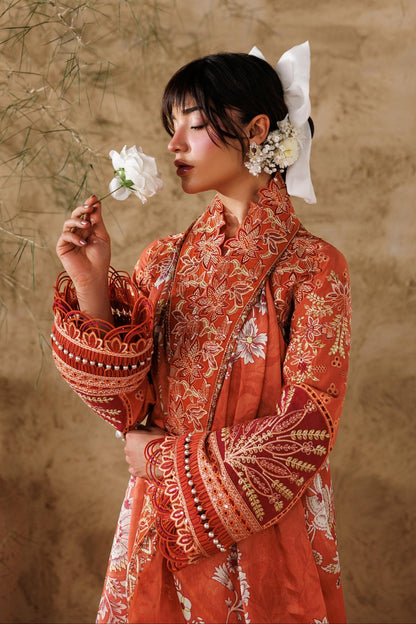 Akbar Aslam | Elea Lawn 26 | Alpine - Luxury Dress - available at Maria Faisal in UK and USA.