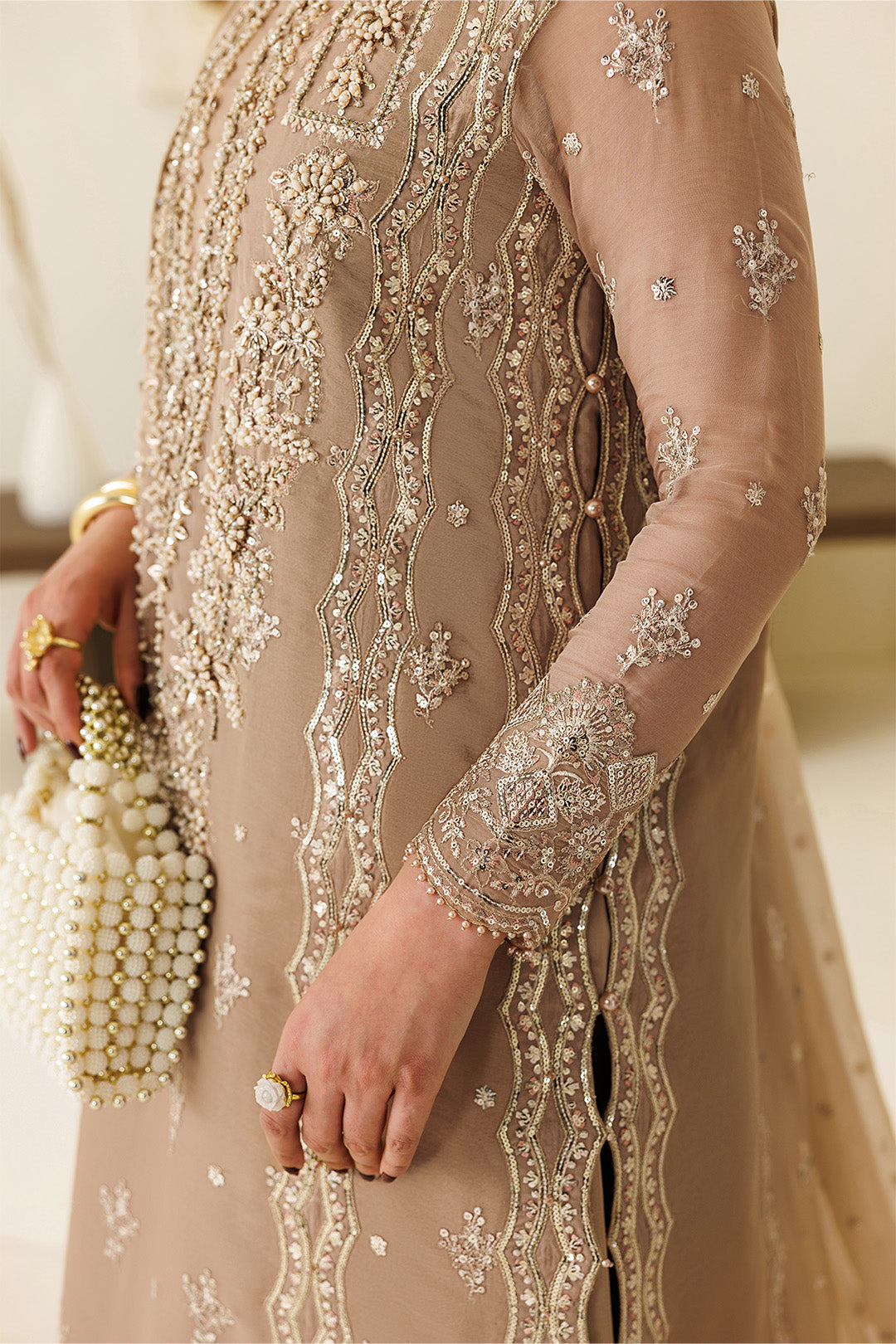 Alizeh | Aymal Luxury Bamber Chiffon | AF-BHM-4069-Dise - Formal Dress - available at Maria Faisal in UK and USA.