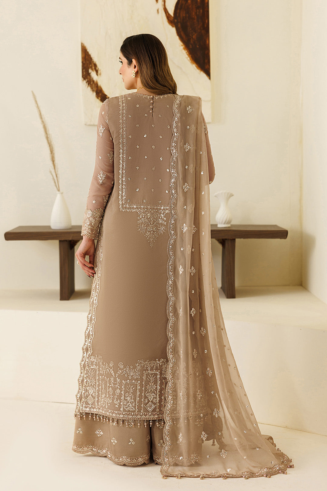 Alizeh | Aymal Luxury Bamber Chiffon | AF-BHM-4069-Dise - Formal Dress - available at Maria Faisal in UK and USA.