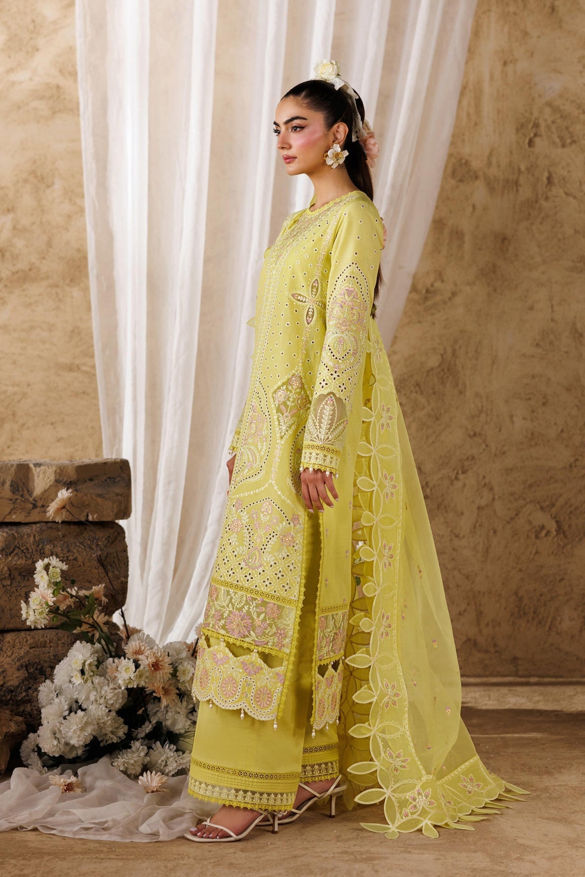 Akbar Aslam | Elea Lawn 26 | Felene - Luxury Dress - available at Maria Faisal in UK and USA.
