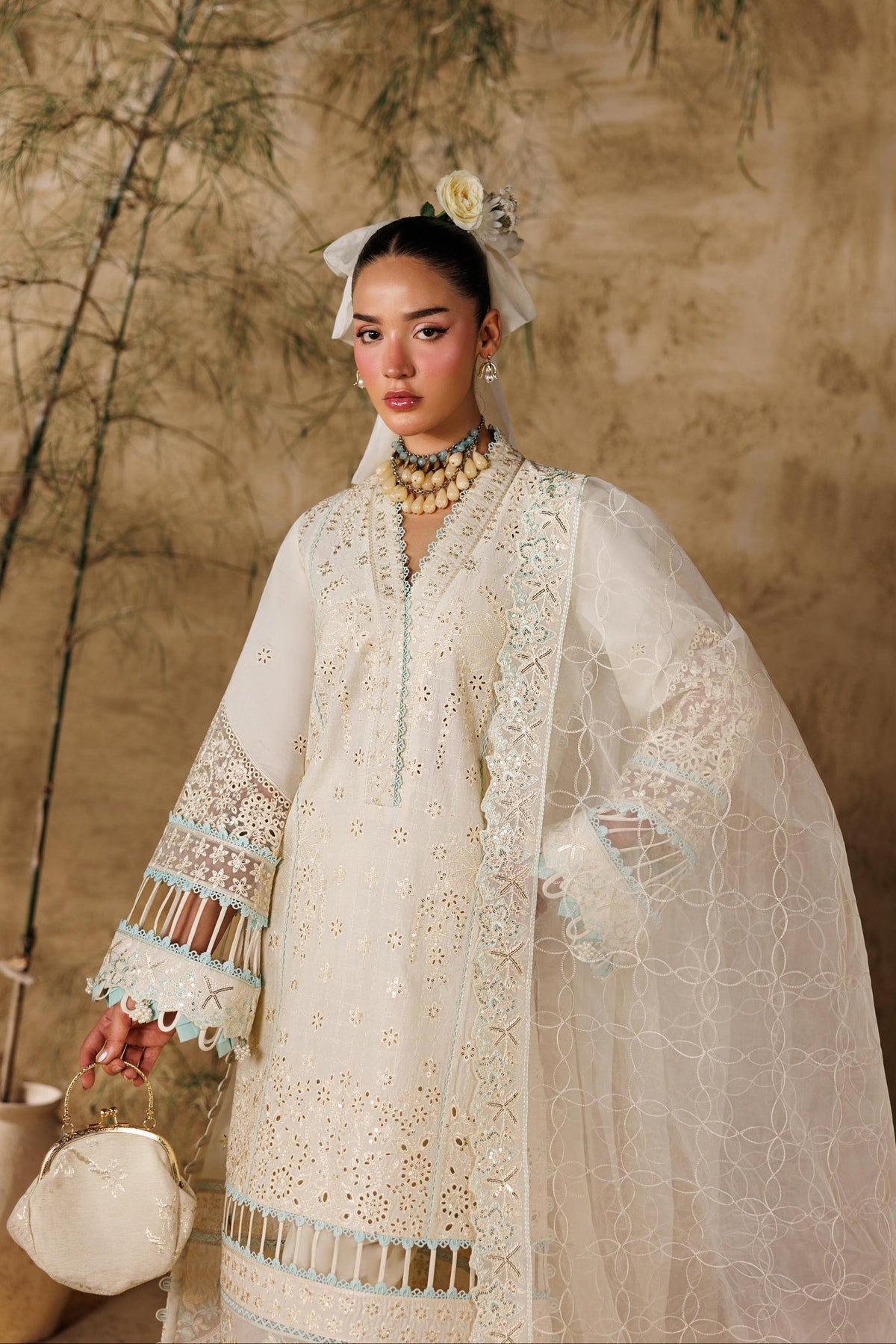 Akbar Aslam | Elea Lawn 26 | Sylvan - Luxury Dress - available at Maria Faisal in UK and USA.