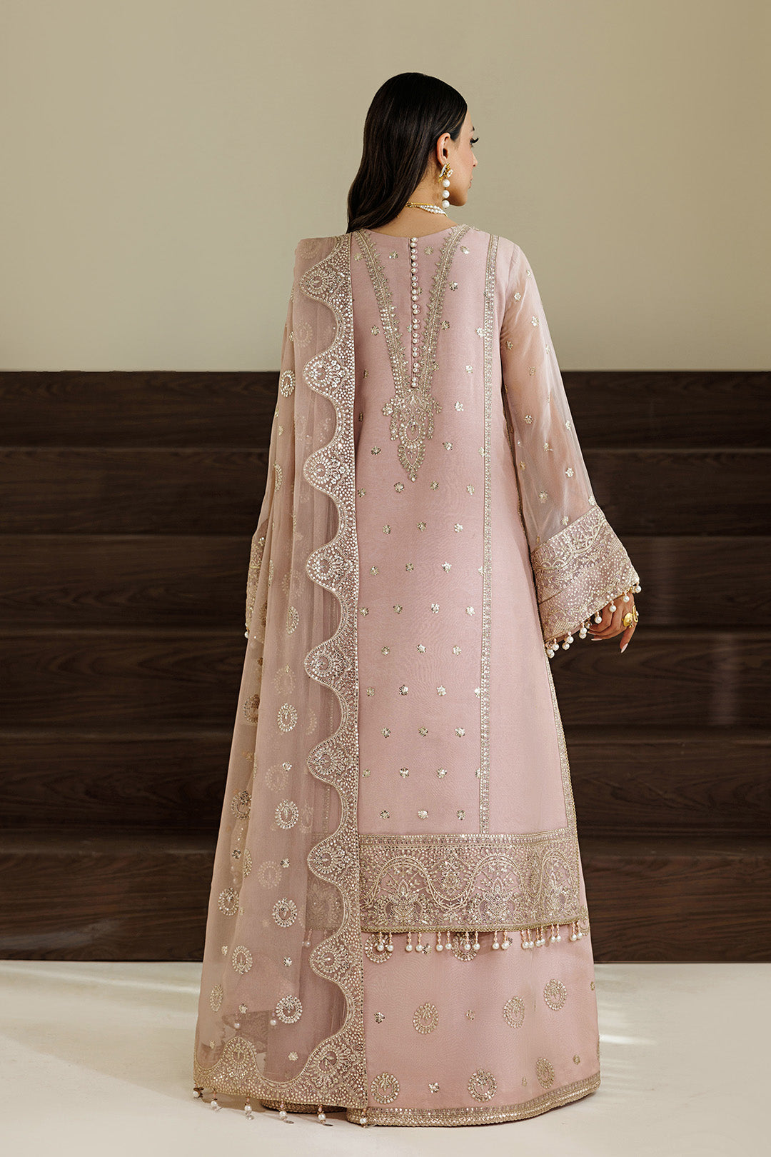 Alizeh | Aymal Luxury Bamber Chiffon | AF-BHM-4076-Reef - Formal Dress - available at Maria Faisal in UK and USA.