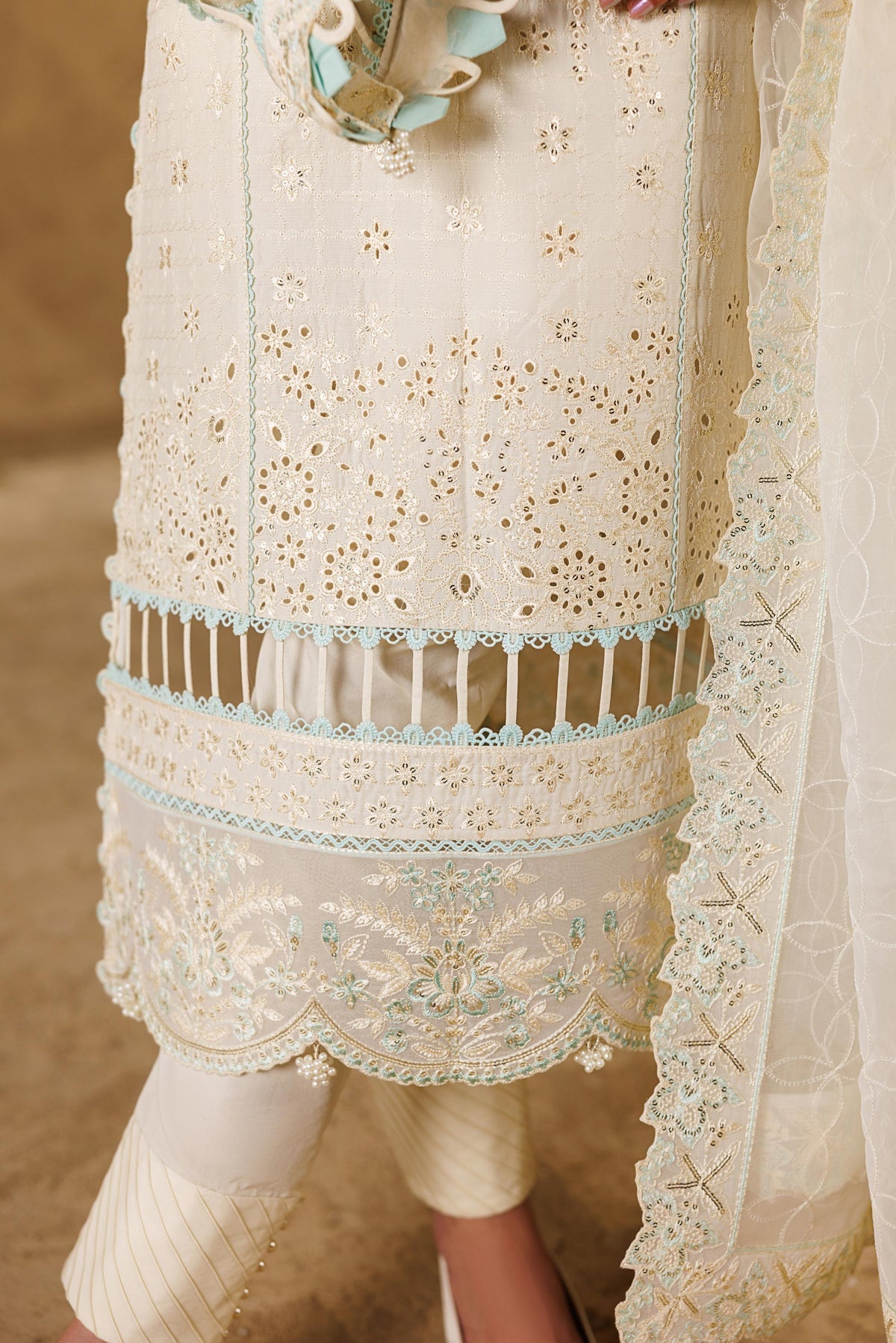 Akbar Aslam | Elea Lawn 26 | Sylvan - Luxury Dress - available at Maria Faisal in UK and USA.