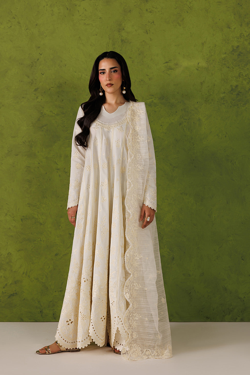 Emaan Adeel | Elevated Essentials 26 | IVORY EDIT - Luxury Dress - available at Maria Faisal in UK and USA.