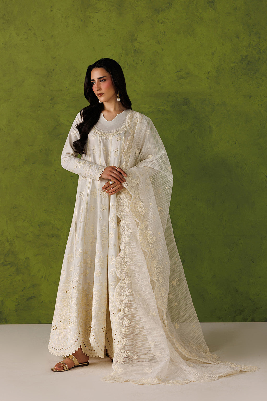 Emaan Adeel | Elevated Essentials 26 | IVORY EDIT - Luxury Dress - available at Maria Faisal in UK and USA.