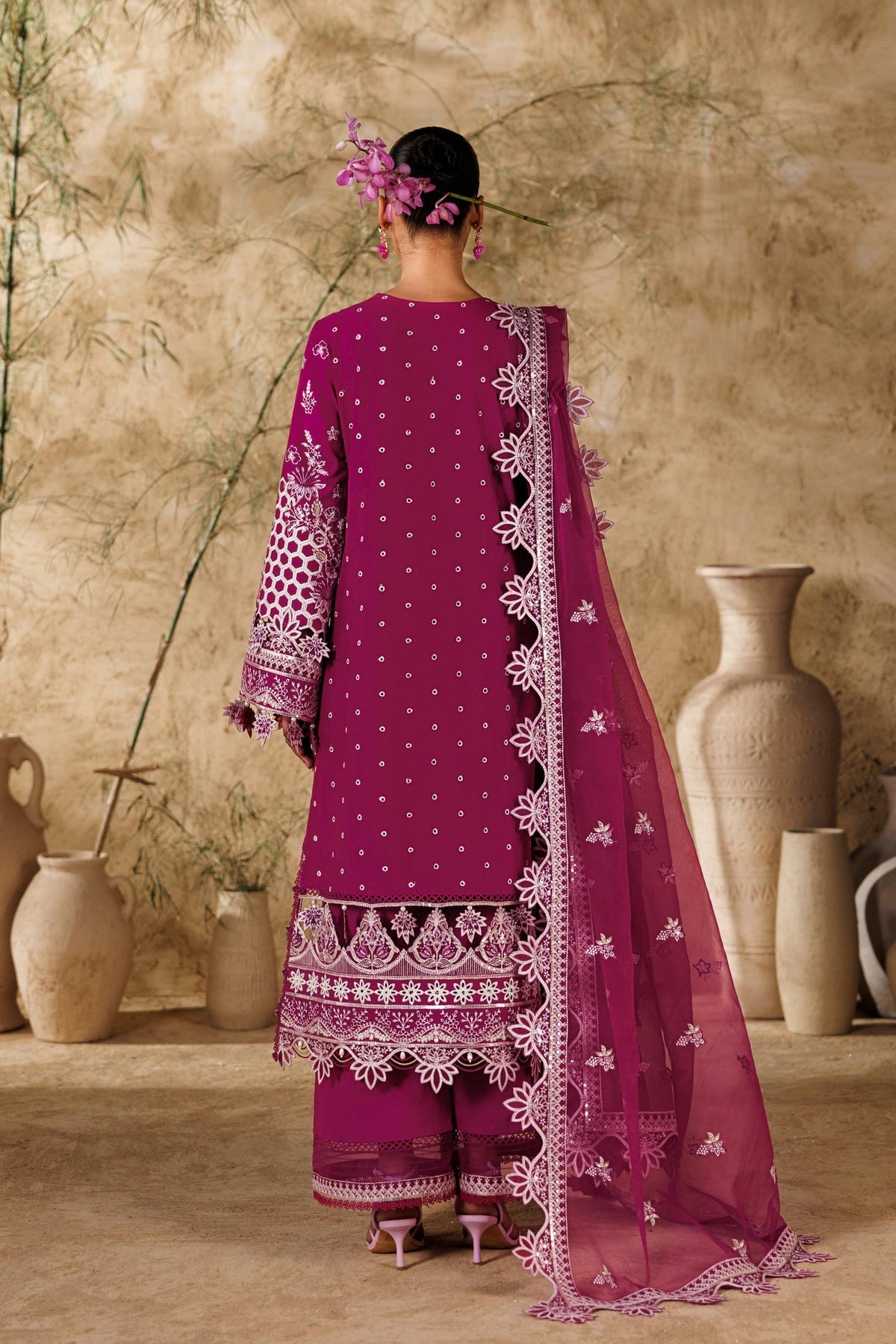 Akbar Aslam | Elea Lawn 26 | Poise - Luxury Dress - available at Maria Faisal in UK and USA.