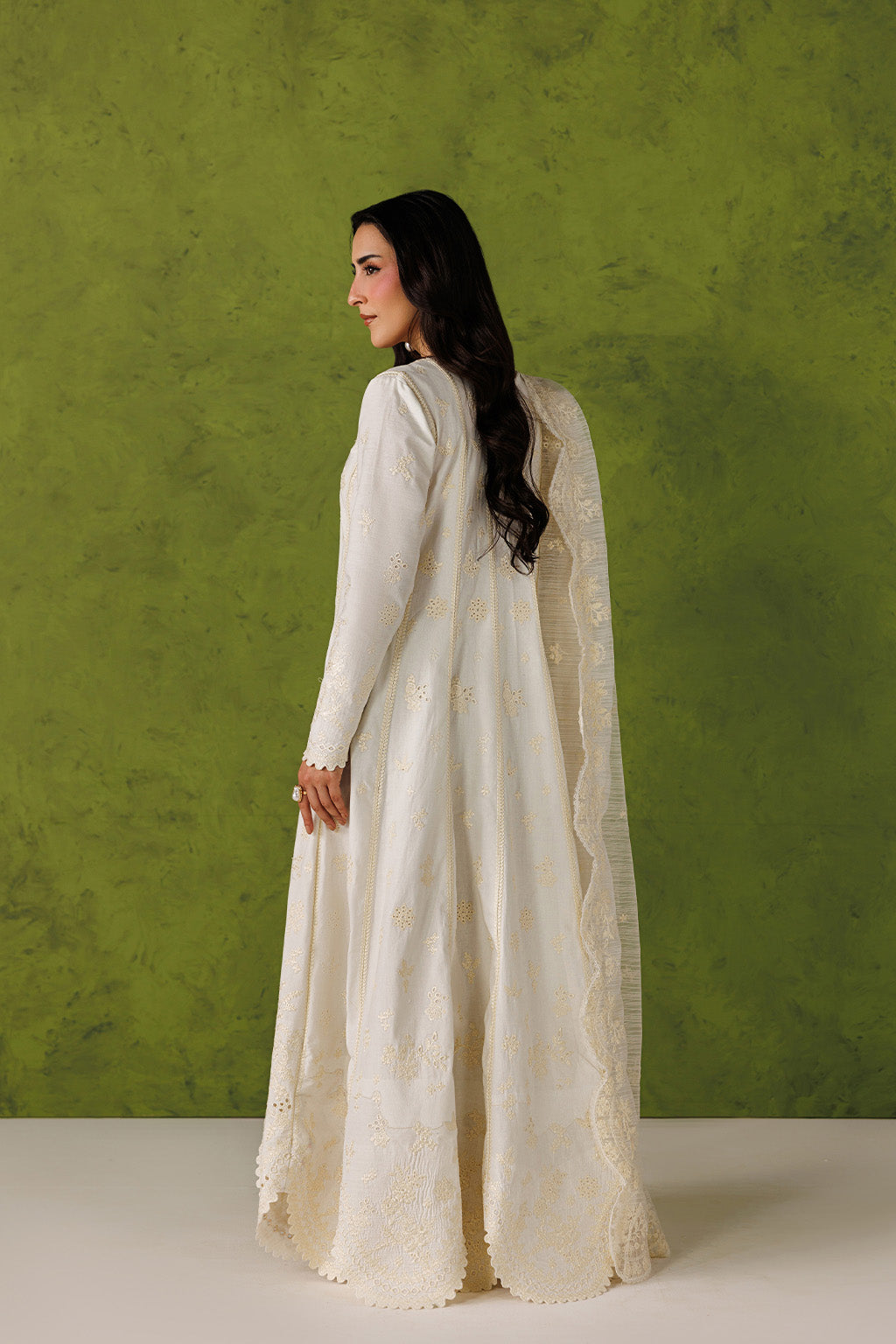Emaan Adeel | Elevated Essentials 26 | IVORY EDIT - Luxury Dress - available at Maria Faisal in UK and USA.