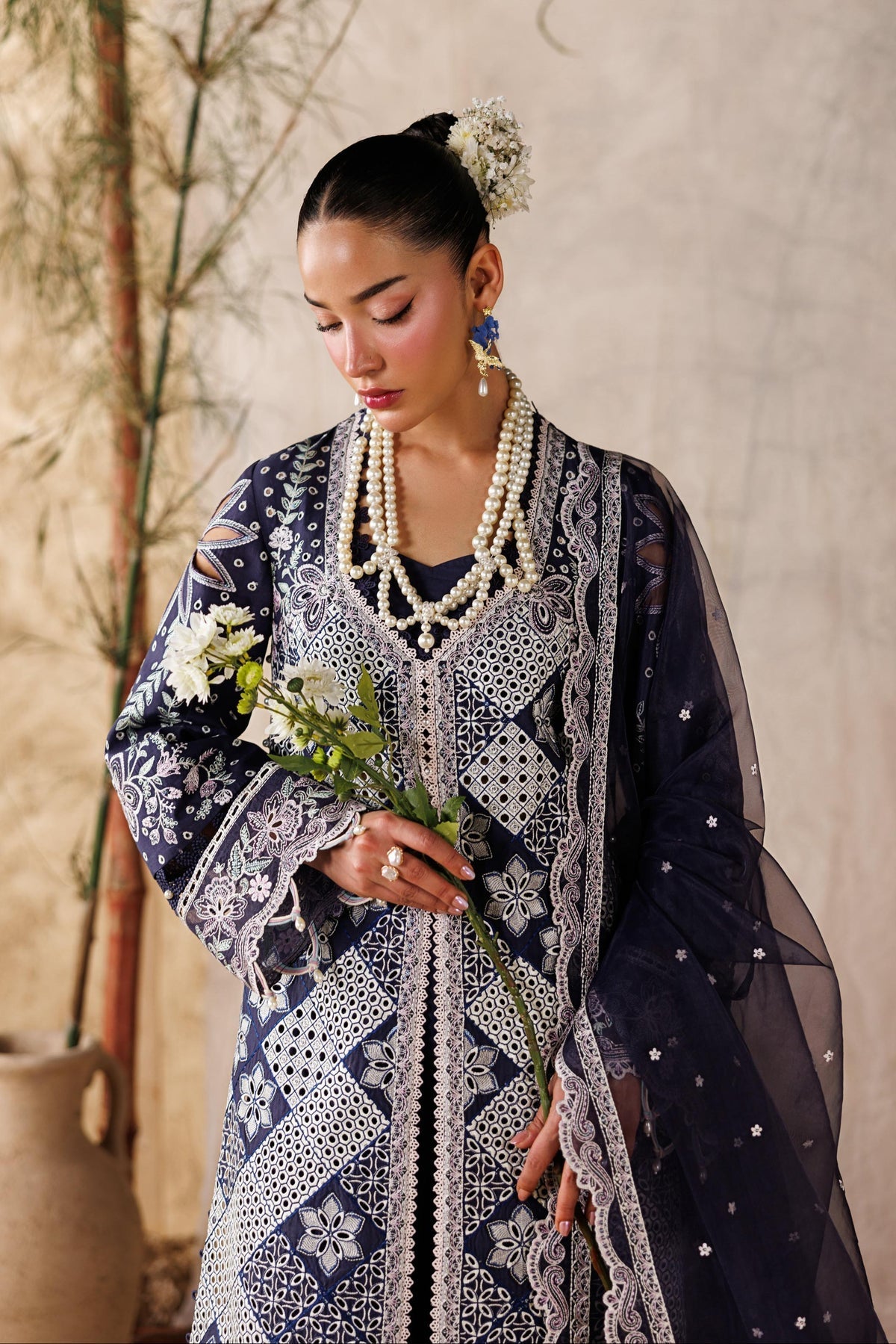Akbar Aslam | Elea Lawn 26 | Veloure - Luxury Dress - available at Maria Faisal in UK and USA.