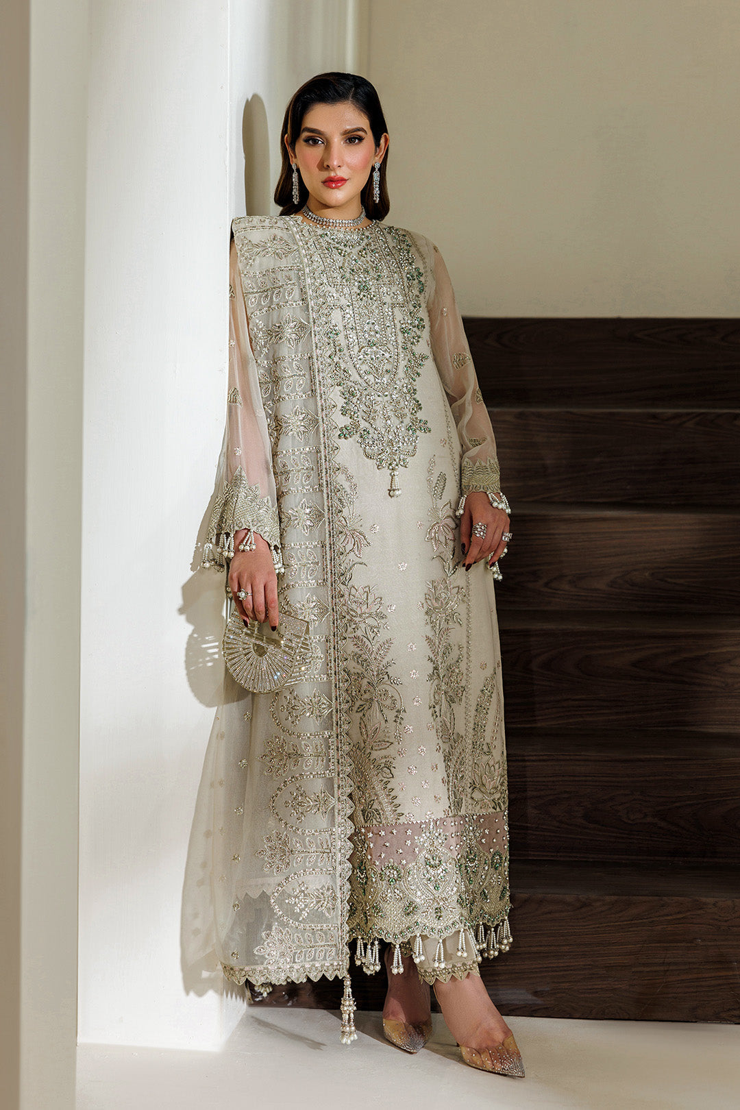 Alizeh | Aymal Luxury Bamber Chiffon | AF-BHM-4074-Navya - Formal Dress - available at Maria Faisal in UK and USA.