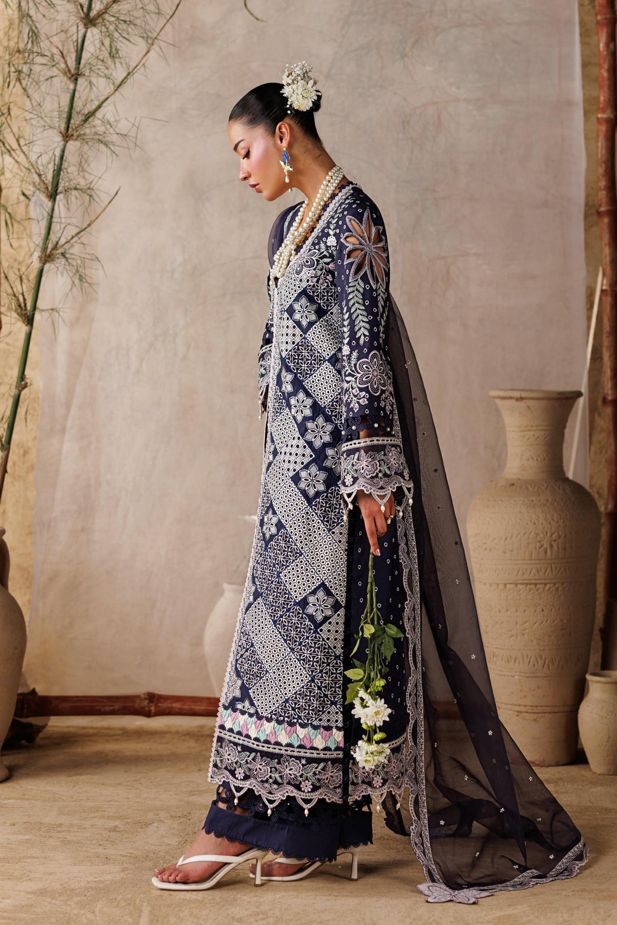 Akbar Aslam | Elea Lawn 26 | Veloure - Luxury Dress - available at Maria Faisal in UK and USA.