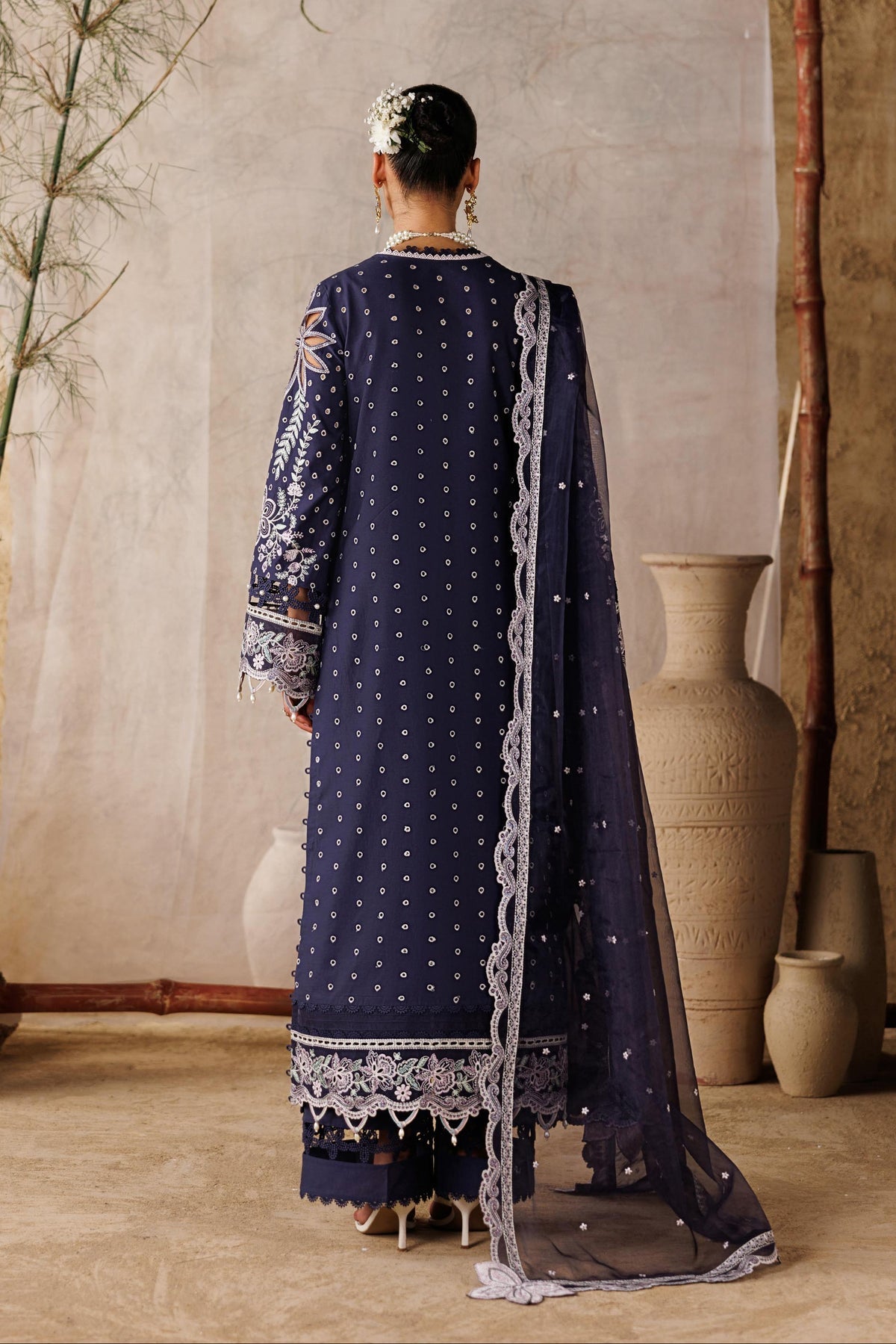 Akbar Aslam | Elea Lawn 26 | Veloure - Luxury Dress - available at Maria Faisal in UK and USA.