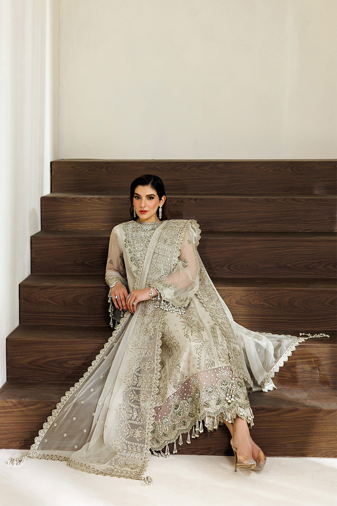 Alizeh | Aymal Luxury Bamber Chiffon | AF-BHM-4074-Navya - Formal Dress - available at Maria Faisal in UK and USA.