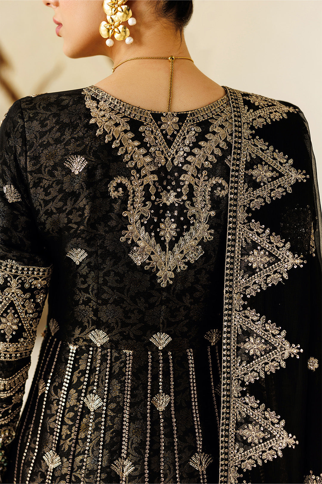 Alizeh | Aymal Luxury Bamber Chiffon | AF-BHM-4073-Blanc - Formal Dress - available at Maria Faisal in UK and USA.