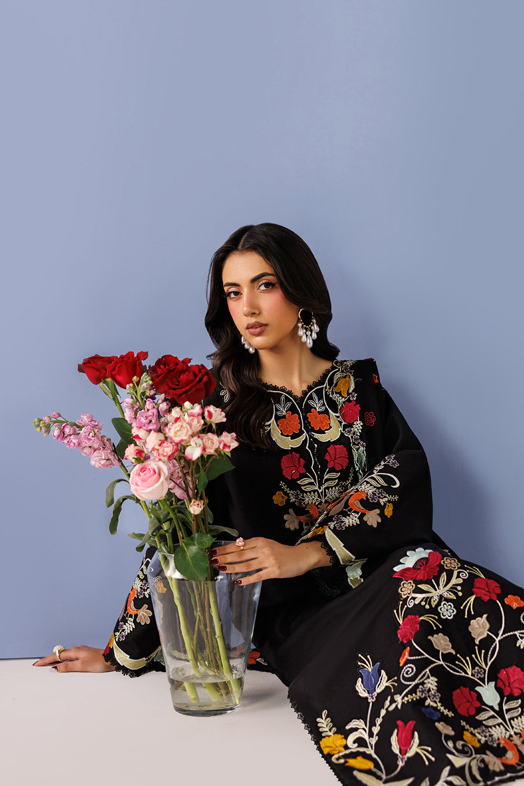 Emaan Adeel | Elevated Essentials 26 | LURELLE - Luxury Dress - available at Maria Faisal in UK and USA.
