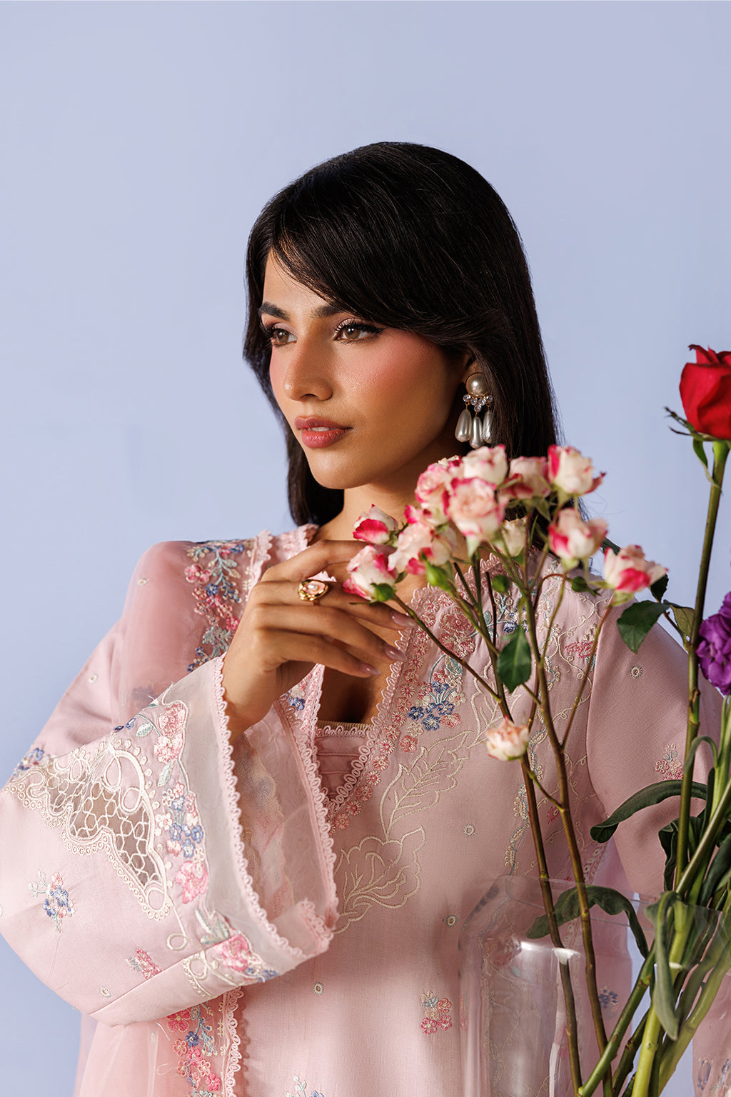 Emaan Adeel | Elevated Essentials 26 | EVORA - Luxury Dress - available at Maria Faisal in UK and USA.