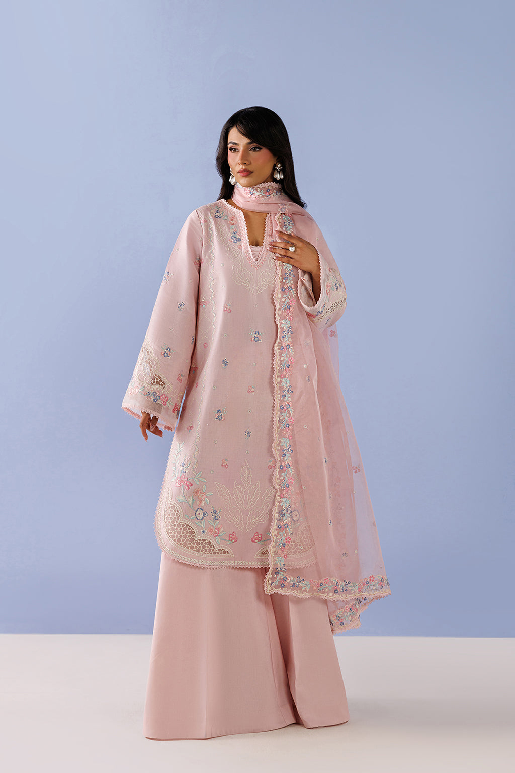 Emaan Adeel | Elevated Essentials 26 | EVORA - Luxury Dress - available at Maria Faisal in UK and USA.
