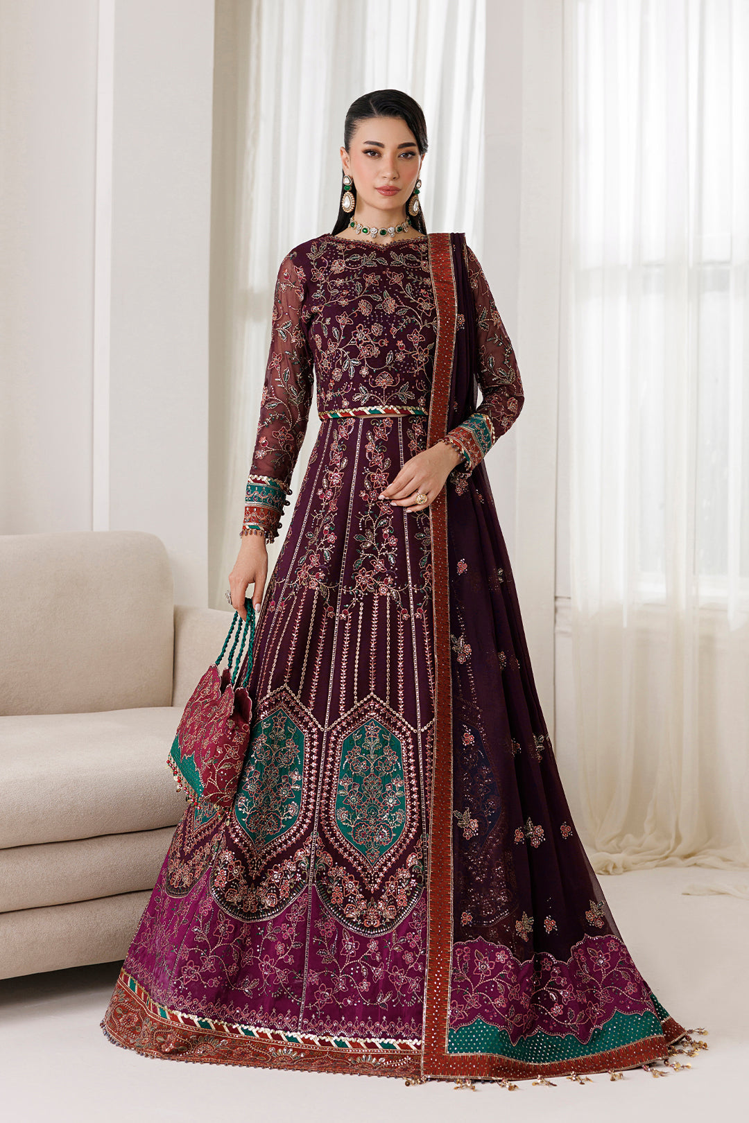 Alizeh | La Ruhe Formals | AF-CH-2267-Dawn - Formal Dress - available at Maria Faisal in UK and USA.