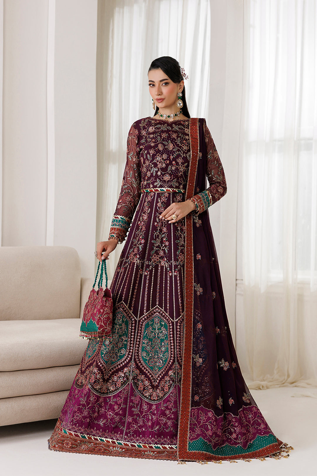 Alizeh | La Ruhe Formals | AF-CH-2267-Dawn - Formal Dress - available at Maria Faisal in UK and USA.