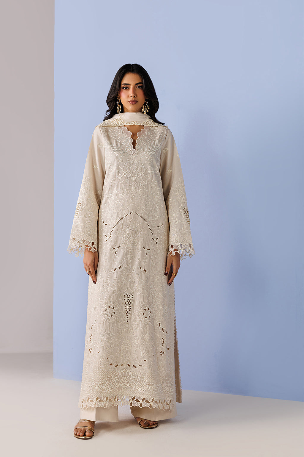 Emaan Adeel | Elevated Essentials 26 | VEYRA - Luxury Dress - available at Maria Faisal in UK and USA.