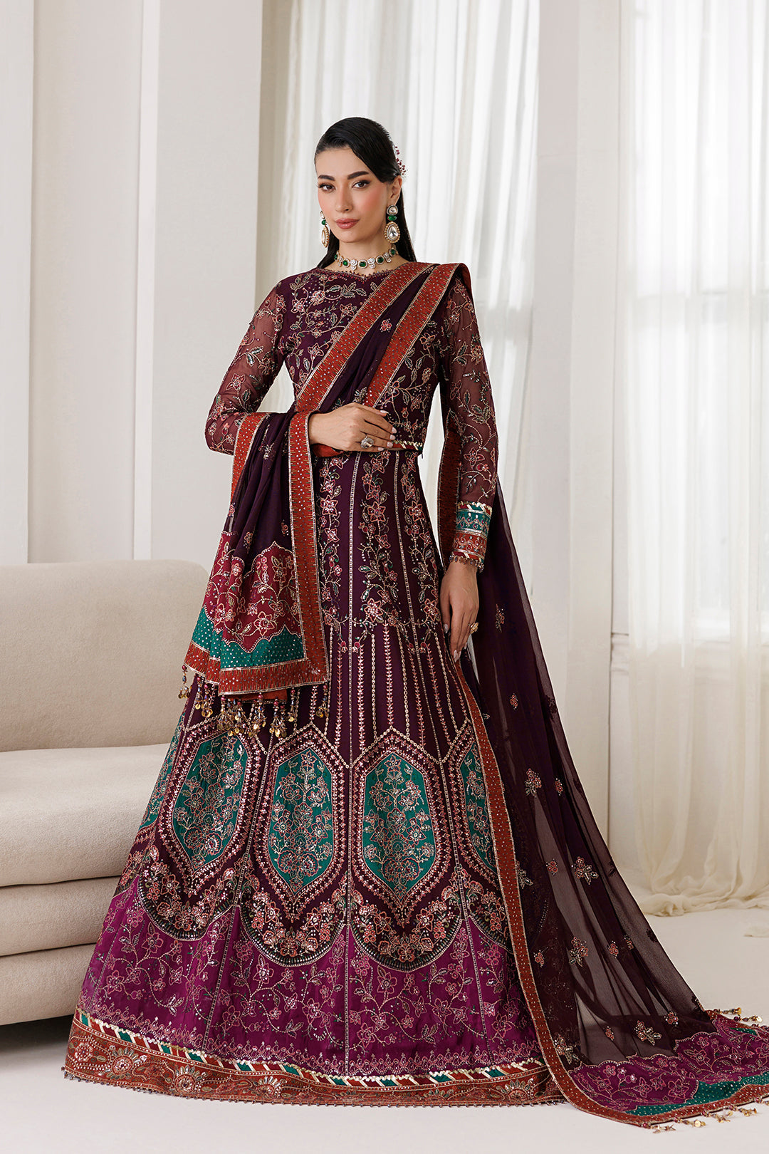 Alizeh | La Ruhe Formals | AF-CH-2267-Dawn - Formal Dress - available at Maria Faisal in UK and USA.