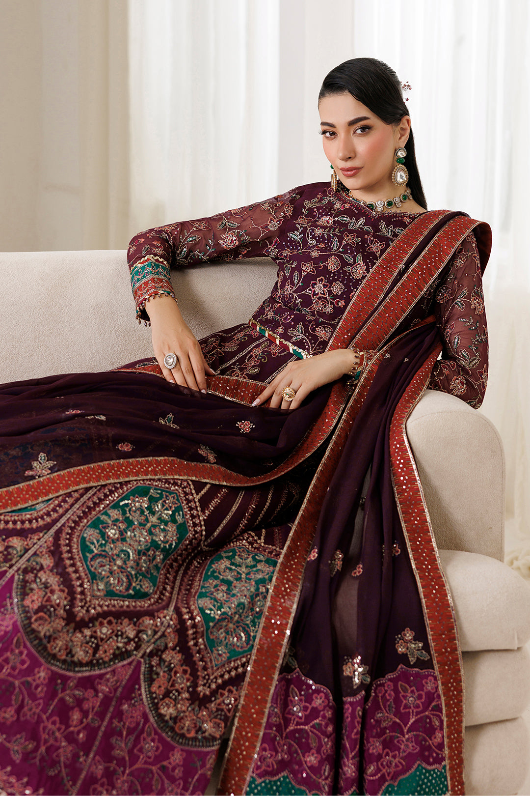 Alizeh | La Ruhe Formals | AF-CH-2267-Dawn - Formal Dress - available at Maria Faisal in UK and USA.