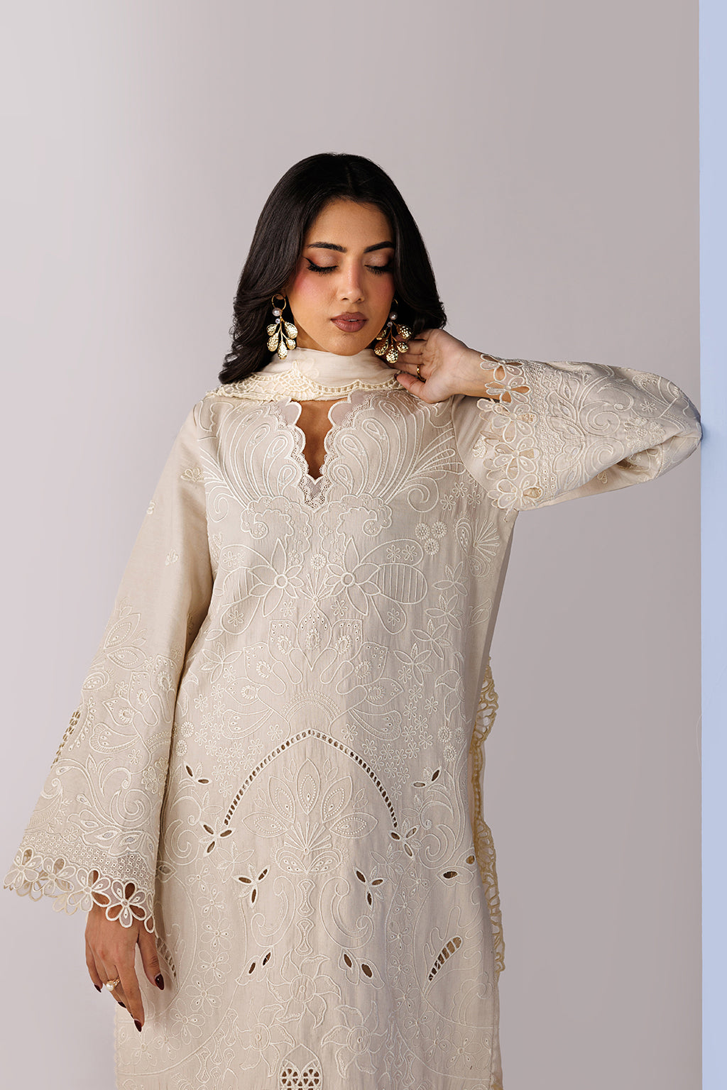 Emaan Adeel | Elevated Essentials 26 | VEYRA - Luxury Dress - available at Maria Faisal in UK and USA.