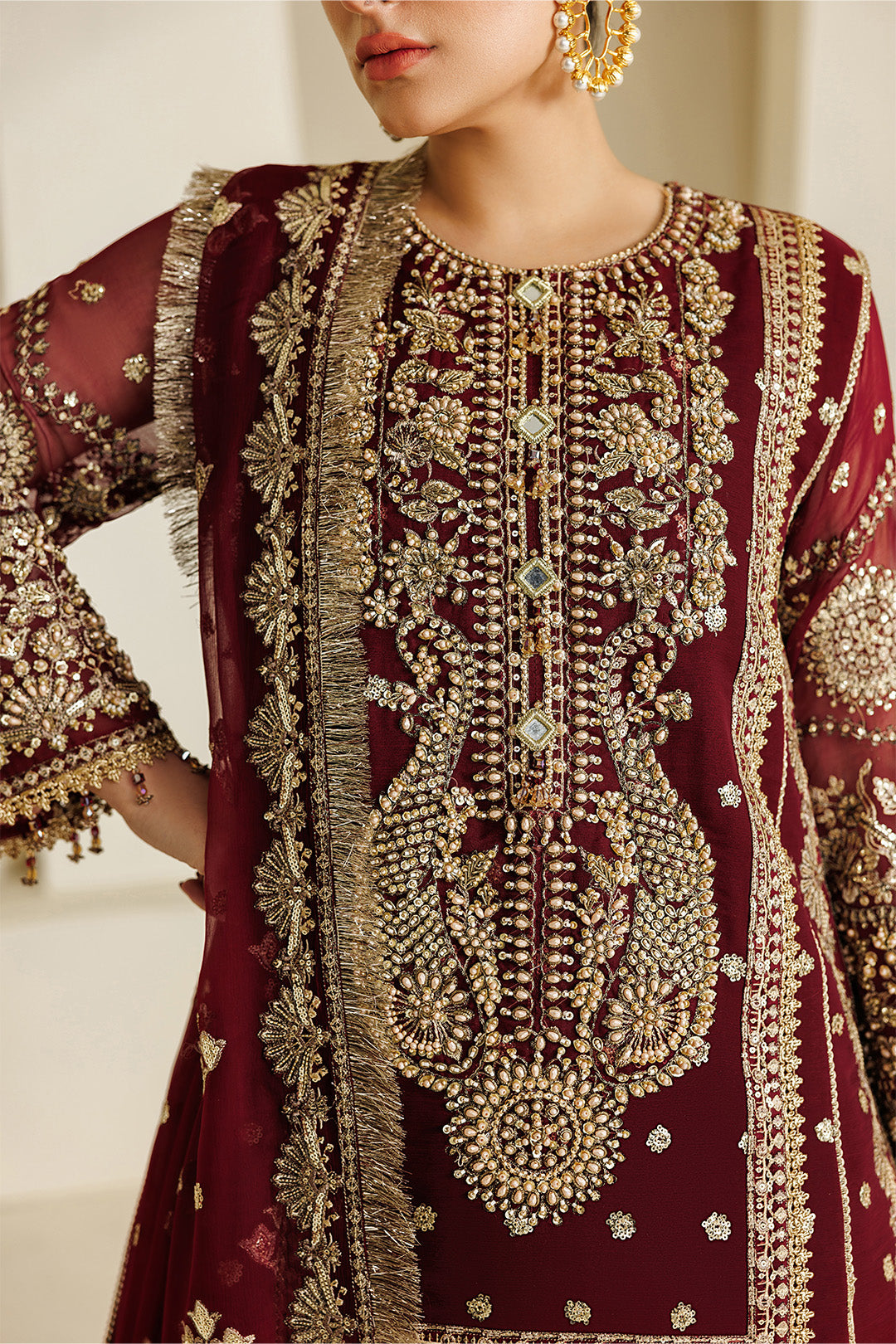 Alizeh | Aymal Luxury Bamber Chiffon | AF-BHM-4071-Lira - Formal Dress - available at Maria Faisal in UK and USA.