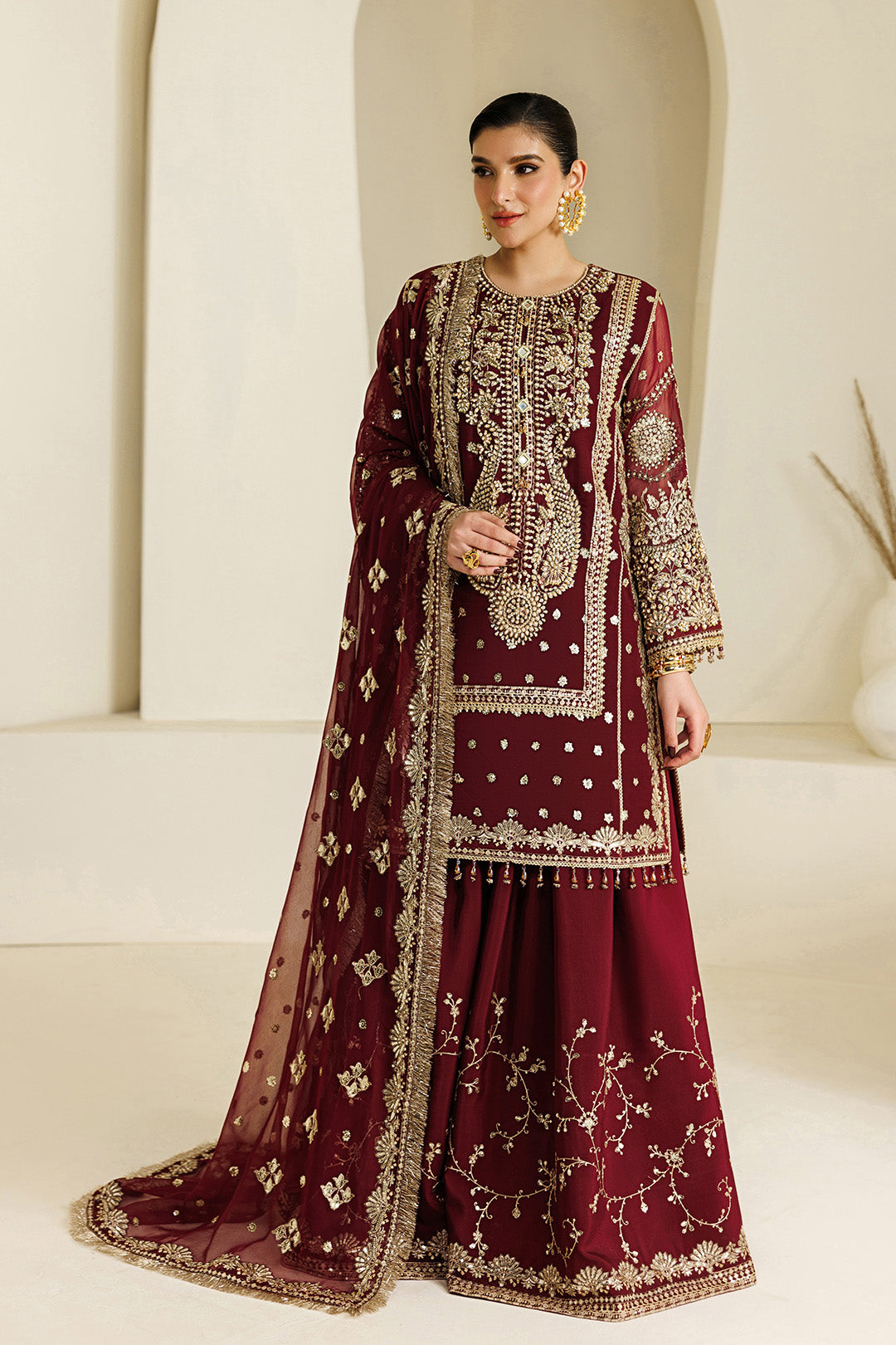 Alizeh | Aymal Luxury Bamber Chiffon | AF-BHM-4071-Lira - Formal Dress - available at Maria Faisal in UK and USA.