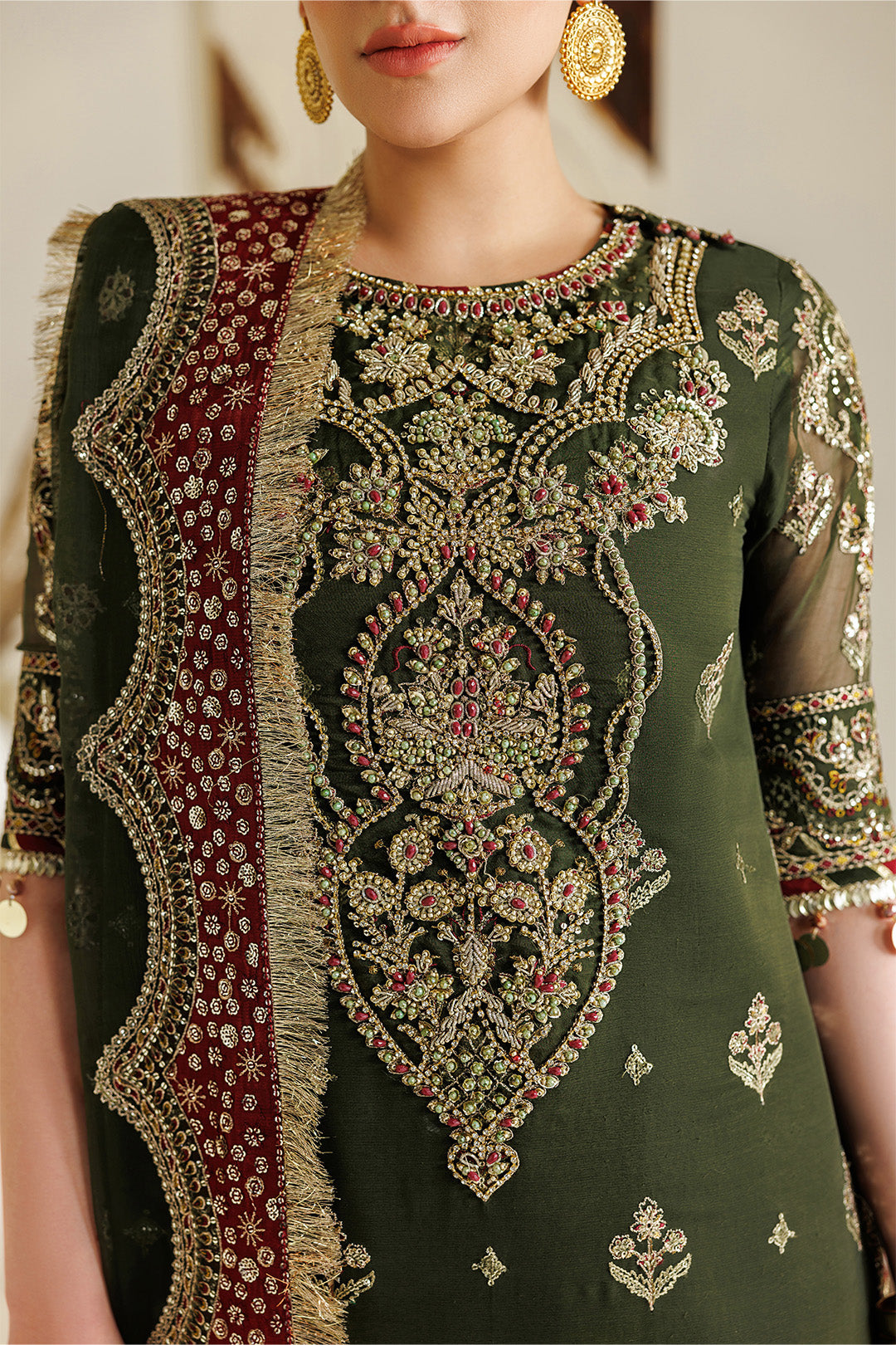 Alizeh | Aymal Luxury Bamber Chiffon | AF-BHM-4075-Hyan - Formal Dress - available at Maria Faisal in UK and USA.