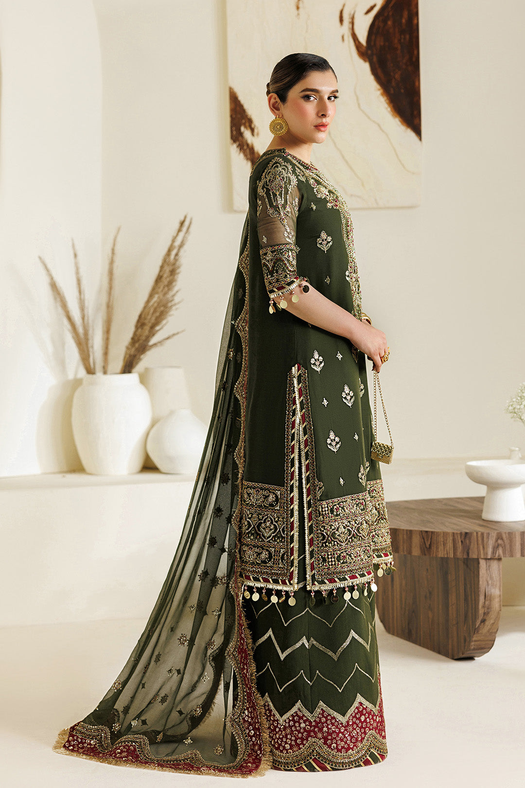 Alizeh | Aymal Luxury Bamber Chiffon | AF-BHM-4075-Hyan - Formal Dress - available at Maria Faisal in UK and USA.
