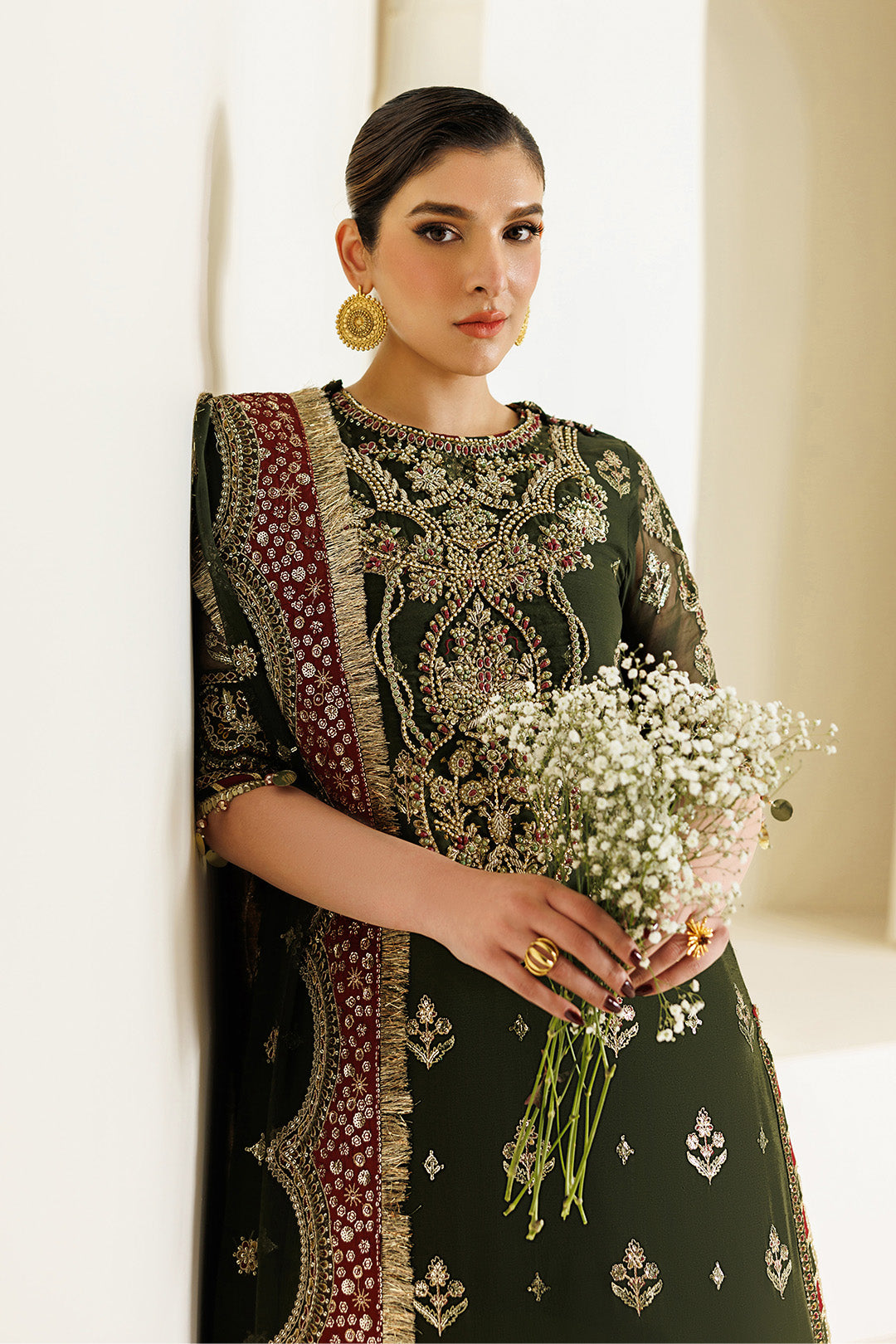 Alizeh | Aymal Luxury Bamber Chiffon | AF-BHM-4075-Hyan - Formal Dress - available at Maria Faisal in UK and USA.