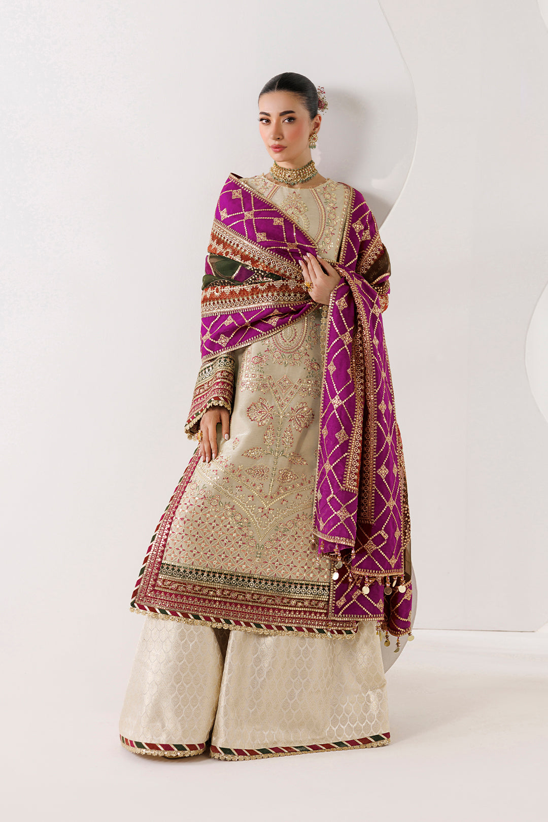 Alizeh | La Ruhe Formals | AF-CH-2264-Cew - Formal Dress - available at Maria Faisal in UK and USA.