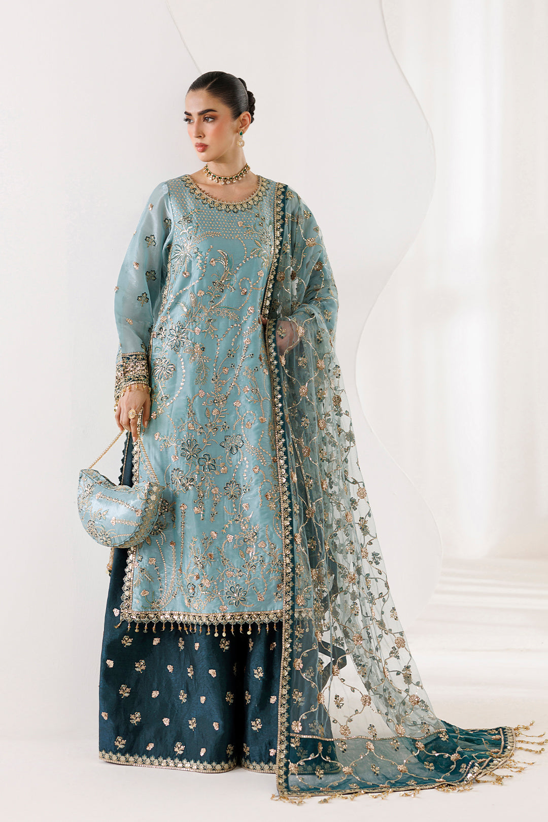 Alizeh | La Ruhe Formals | AF-CH-2266-Scotch - Formal Dress - available at Maria Faisal in UK and USA.