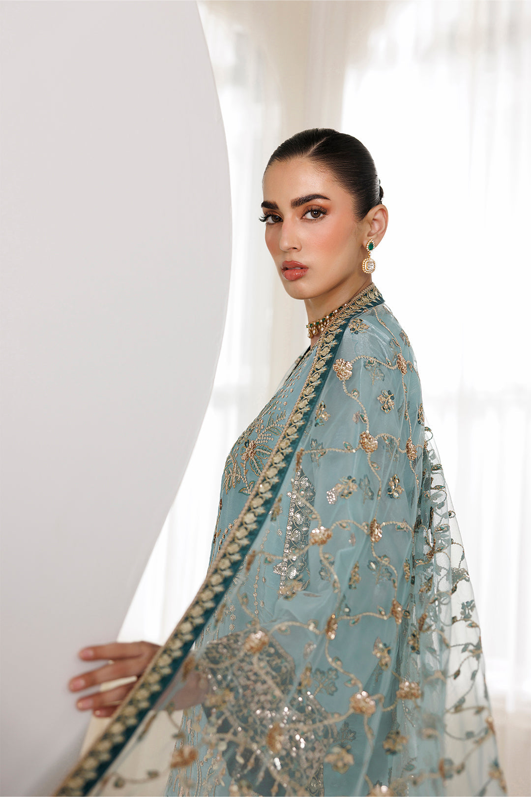 Alizeh | La Ruhe Formals | AF-CH-2266-Scotch - Formal Dress - available at Maria Faisal in UK and USA.