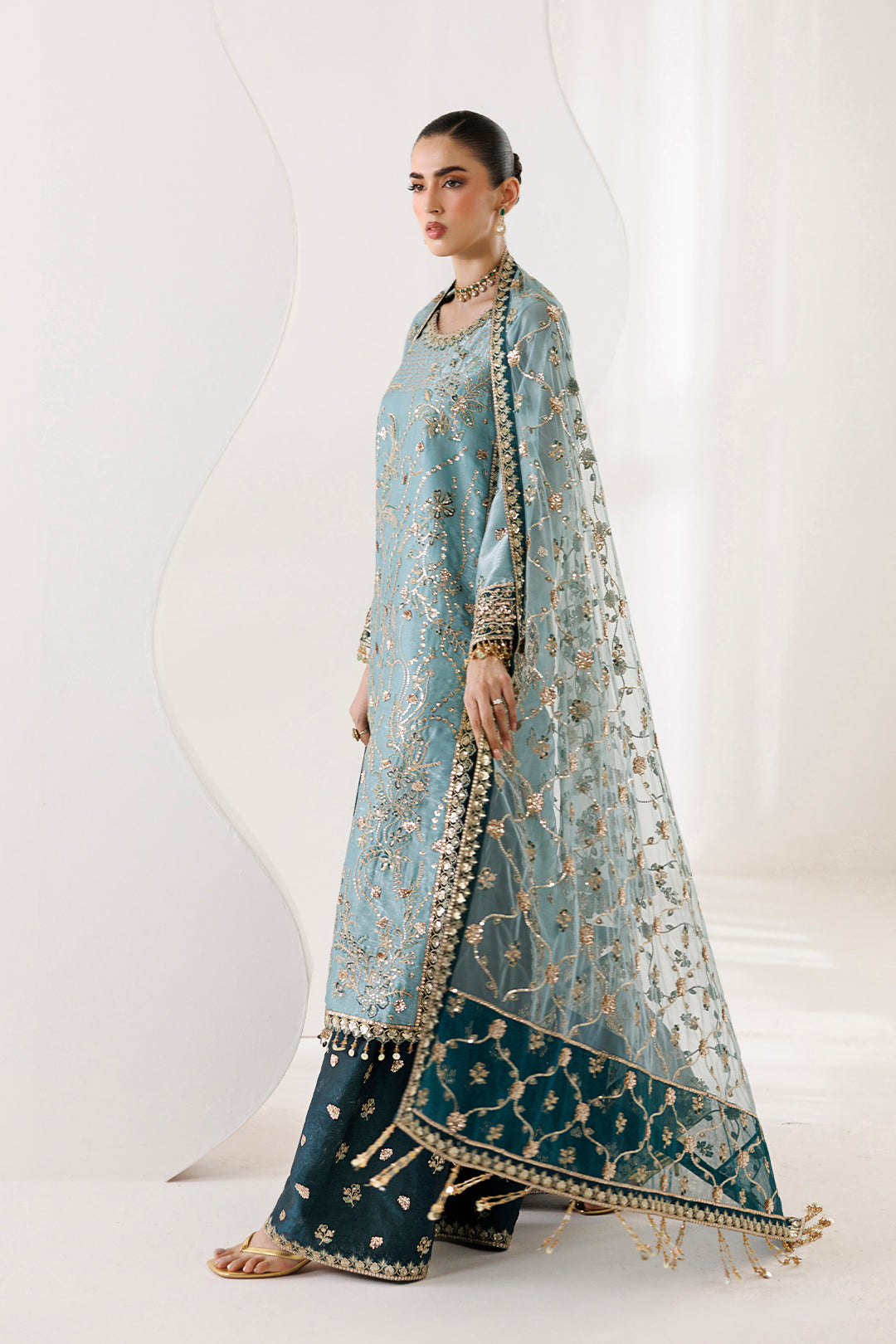 Alizeh | La Ruhe Formals | AF-CH-2266-Scotch - Formal Dress - available at Maria Faisal in UK and USA.