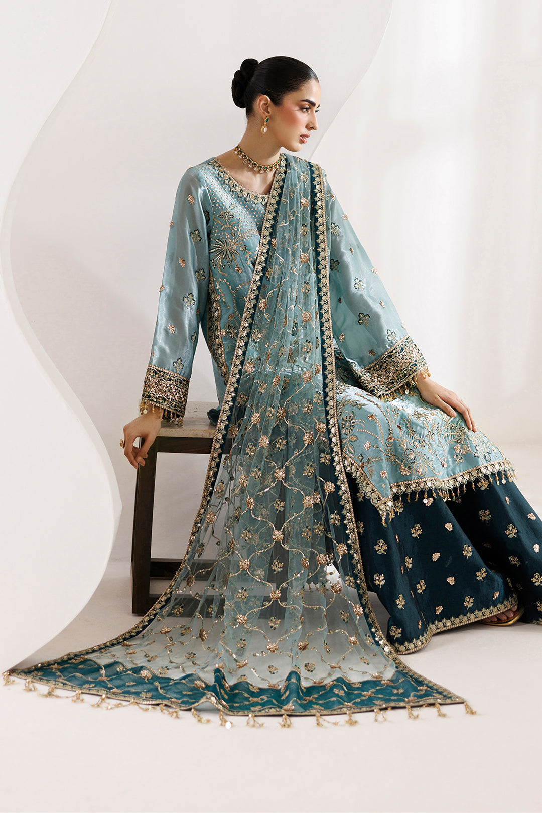 Alizeh | La Ruhe Formals | AF-CH-2266-Scotch - Formal Dress - available at Maria Faisal in UK and USA.