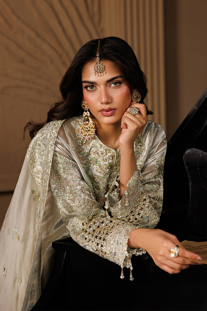 Emaan Adeel | Celeste Festive Edit | JEWEL - Formal Dress - available at Maria Faisal in UK and USA.