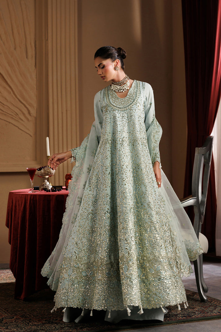 Emaan Adeel | Celeste Festive Edit | HALO - Formal Dress - available at Maria Faisal in UK and USA.