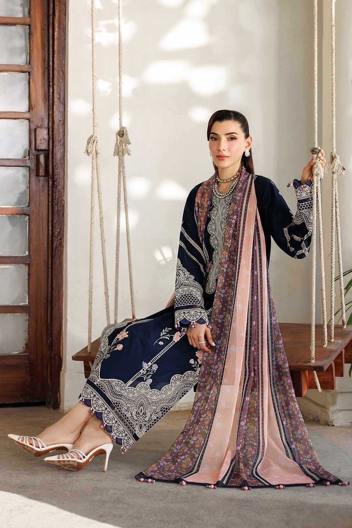 Alizeh | Eid Festive Lawn | AF-EL-7055-Carol - Luxury Dress - available at Maria Faisal in UK and USA.