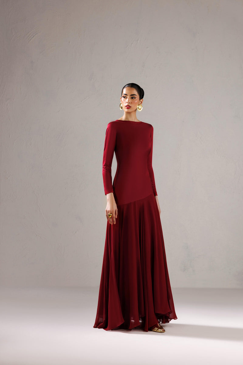 Caia | Basics 26 | Look 17 - Luxury Dress - available at Maria Faisal in UK and USA.