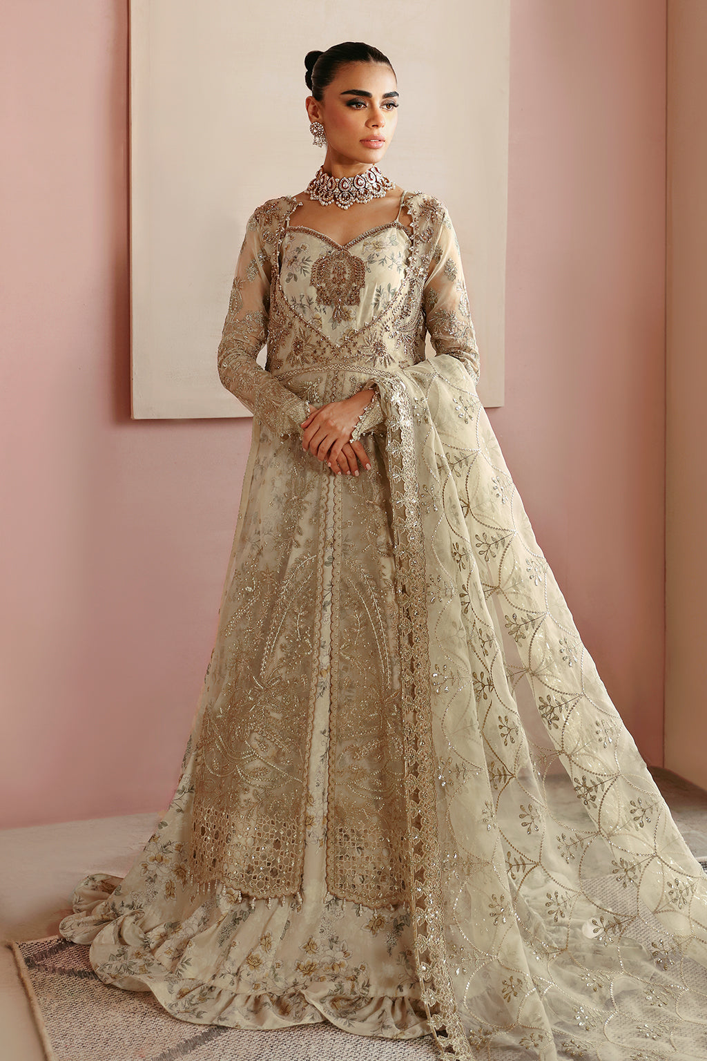 Ramsha | Festive Formals | E-202 - Formal Dress - available at Maria Faisal in UK and USA.