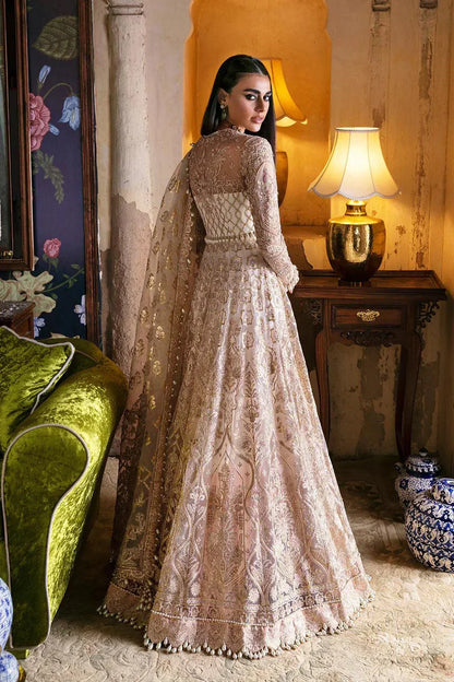 Afrozeh Hayat Wedding Formals 23 Sheemah – Off White Pakistani Dress with intricate embroidery and embellishments. Shop elegant Asian dresses at Maria Faisal.