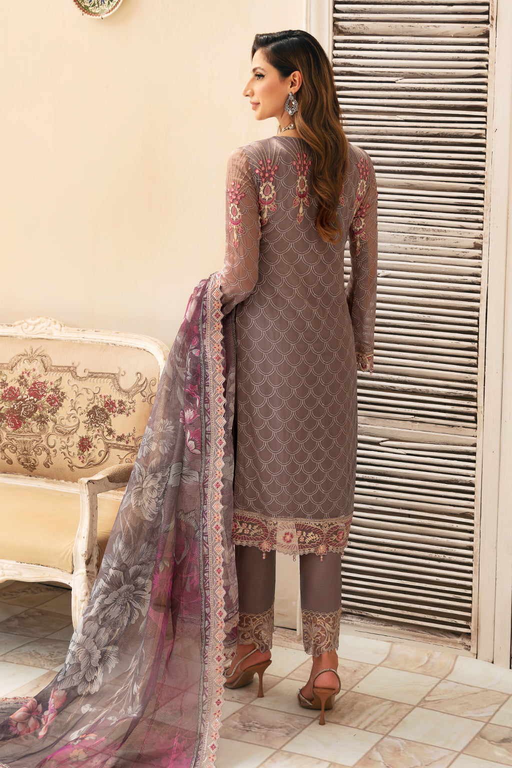 Ramsha | Chevron Chiffon Collection | A-908 - Ladies Clothes 