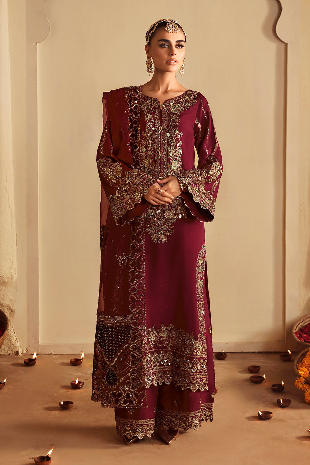 Shagna | Premium Raw Silk | Roshan S-04 - Ladies Clothes - Maria Faisal