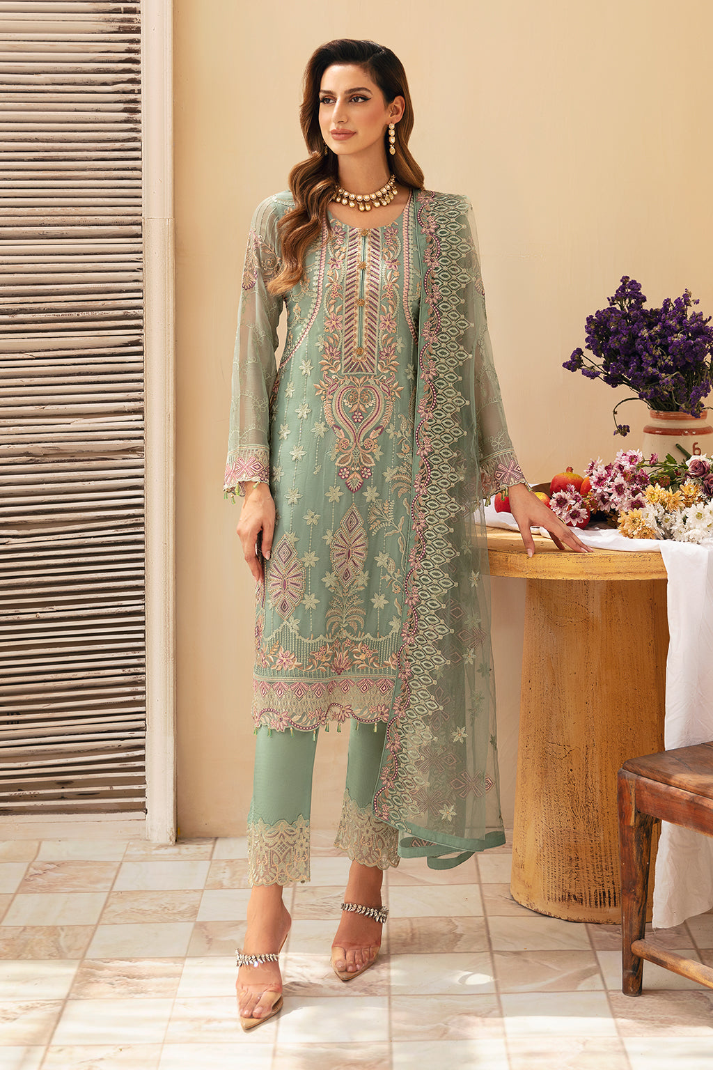 Ramsha | Chevron Chiffon Collection |A-901 - Ladies Clothes 