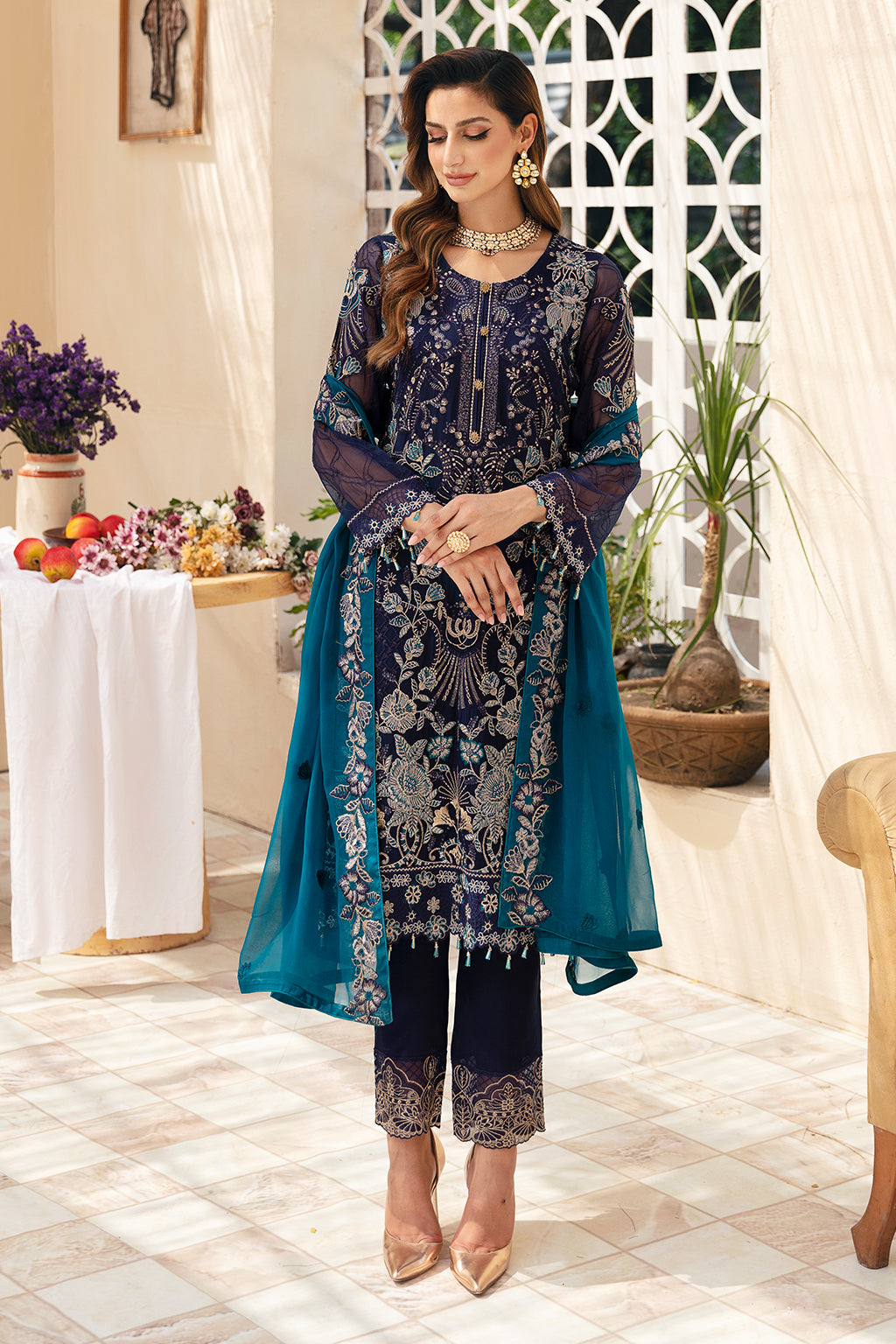 Ramsha | Chevron Chiffon Collection | A-903 - Ladies Clothes 