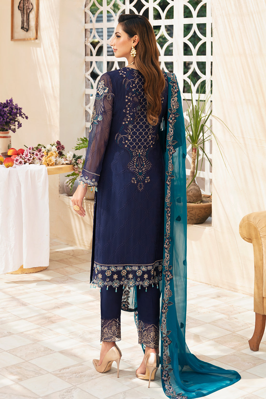 Ramsha | Chevron Chiffon Collection | A-903 - Ladies Clothes 