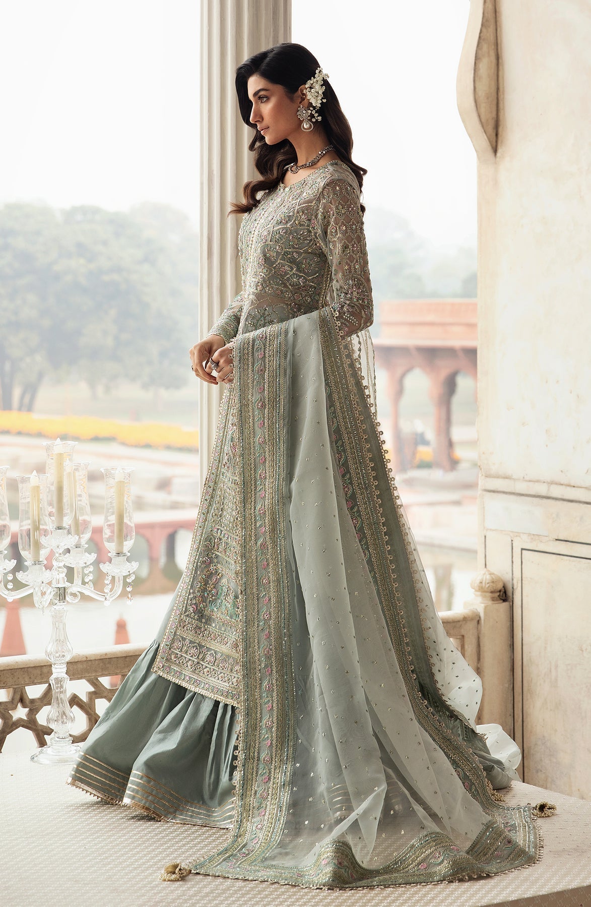 Zevk | Afsanah Wedding Formals | AKKS - Designer Dress with Intricate embroidery and embellishments. Shop elegent wedding dress at Maria Faisal.