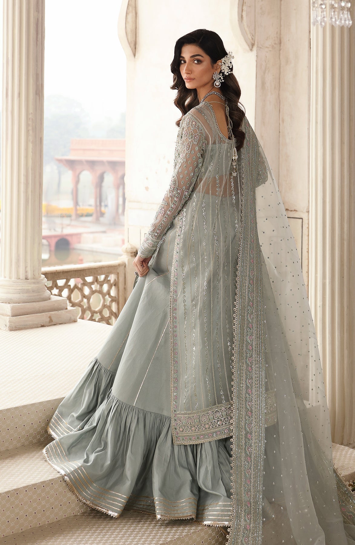 Zevk | Afsanah Wedding Formals | AKKS - Designer Dress with Intricate embroidery and embellishments. Shop elegent wedding dress at Maria Faisal.