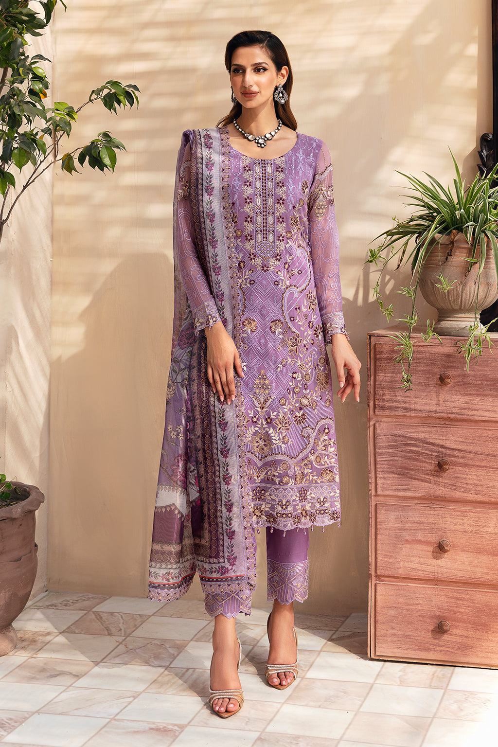 Ramsha | Chevron Chiffon Collection | A-906 - Ladies Clothes 
